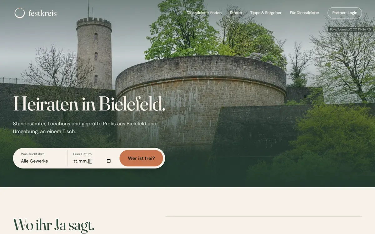 Stadtseite Heiraten in Bielefeld